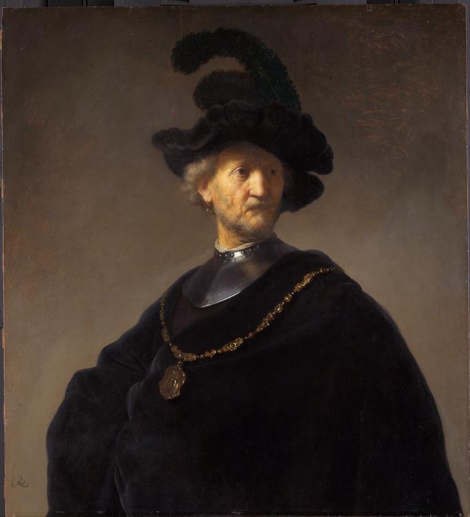 REMBRANDT Harmenszoon van Rijn Old man with gorget and black cap (mk33) oil painting picture